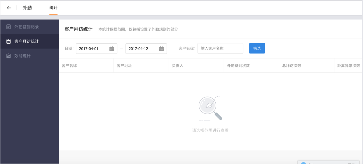 外勤統(tǒng)計